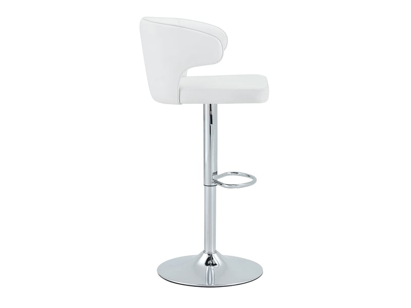  Lot de 2 tabourets de bar réglables et pivotants en similicuir pu blanc W3658P438271 - Conforama B