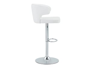 tabouret de bar assise réglable en hauteur PANGIVO W3658P438271 - blanc