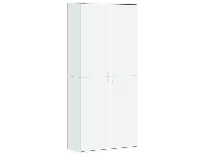 Buffet haut - bahut - meuble de rangement blanc 80x35x180 cm bois d'ingénierie  - Conforama A