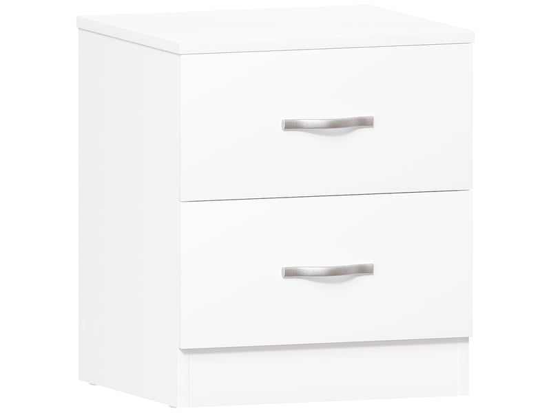  Table de chevet riano, commode de nuit, chambre, rangement, 47x40x36cm, 2 tiroirs, blanc 333454 - Conforama A