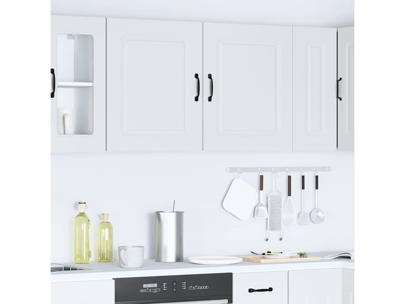 Meuble de rangement, armoires murales de cuisine kalmar blanc bois d'ingénierie - Conforama B