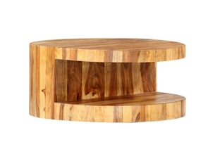 Vidaxl table basse ronde 65x30 cm bois solide