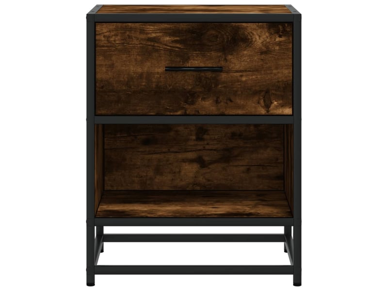  Lot de 2 tables de chevet - cabinet de chevet - table de nuit chêne fumé 40x31x50 cm bois ingénierie  - Conforama D