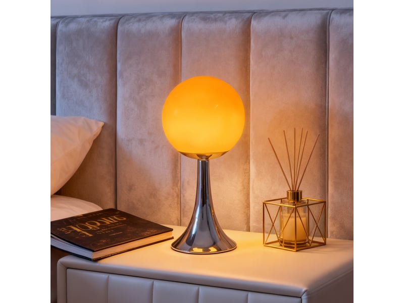  Lampe de table – ambiance pour chambre, restaurant et bar, lumière d'appoint décorative-orange  - Conforama D