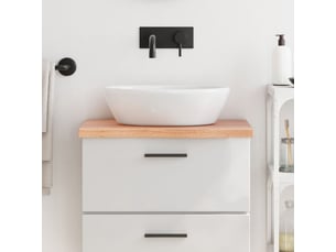 Comptoir de salle de bain, plan de travail marron 60x30x(2-4) cm bois traité cf65802