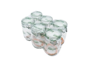 Bocaux à armature en verre 1l ø85 mm pack de 6