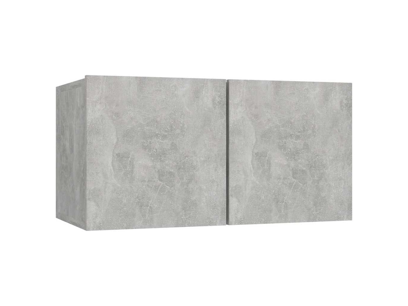  Ensemble de meubles tv - banc tv - meuble de rangement 10 pcs gris béton bois d'ingénierie  - Conforama C