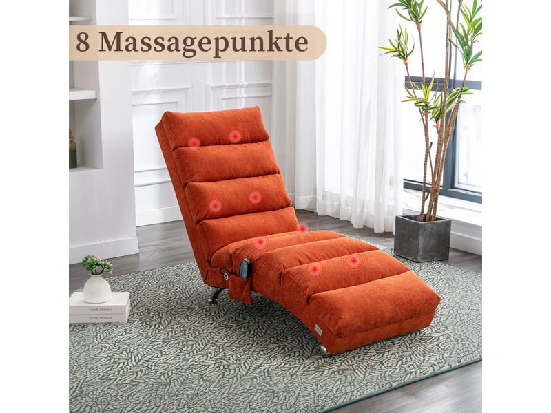  Fauteuil relax électrique lin orange fauteuil relax orange - Conforama E