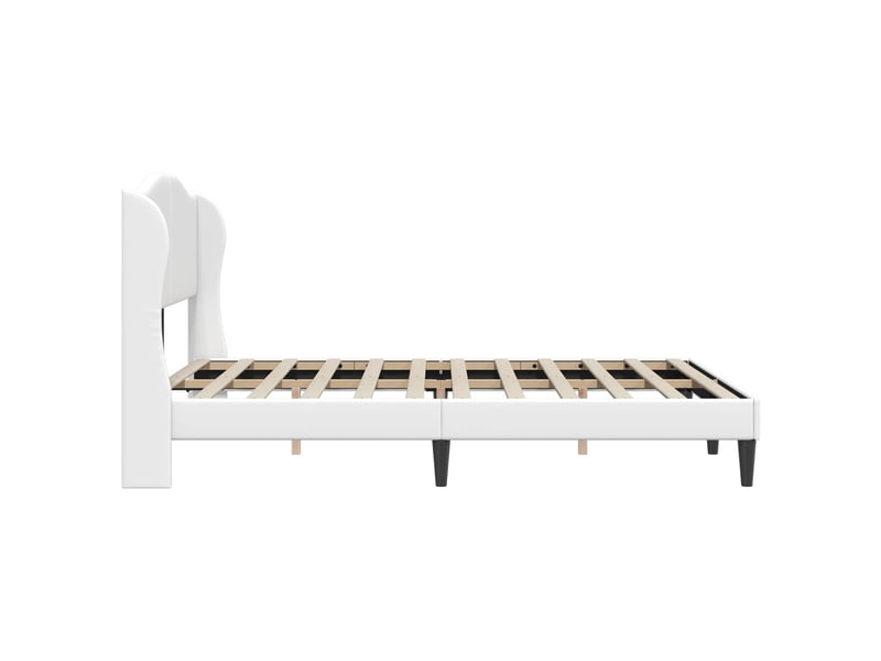  Lit double- lit adulte -  cadre de lit avec tête de lit blanc 120 x 200 cm simili cuir  - Conforama D