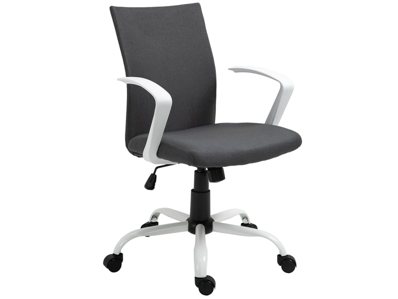  Fauteuil de bureau pivotant ergonomique à hauteur réglable, 61 x 61 x 89-99 cm, gris foncé  - Conforama B