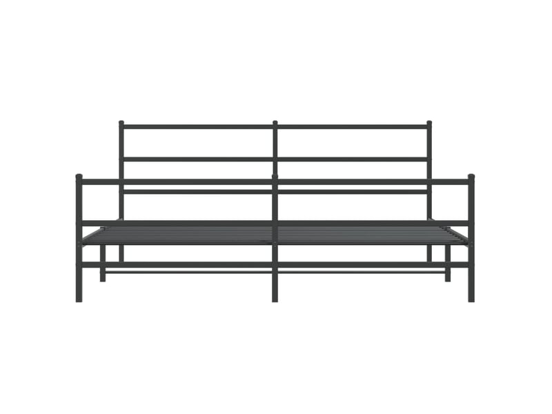 Lit double- lit adulte - cadre de lit métal sans matelas avec pied de lit noir 200x200cm - Conforama D