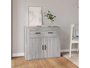 Buffet - bahut - meuble de rangement sonoma gris 80x33x70 cm bois d'ingénierie
