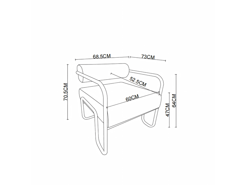  Fauteuil lounge en velours côtelé vert avec structure en métal noir  - Conforama E