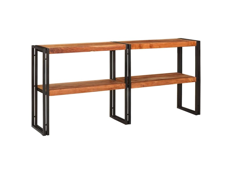  Table console, console d'entrée, meuble console marron 160 x 33 x 75 cm bois d'acacia massif  - Conforama E