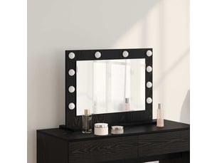 Miroir rectangulaire à fixer coloris noir <strong></strong>  <strong></strong> - 60 cm x 45 cm