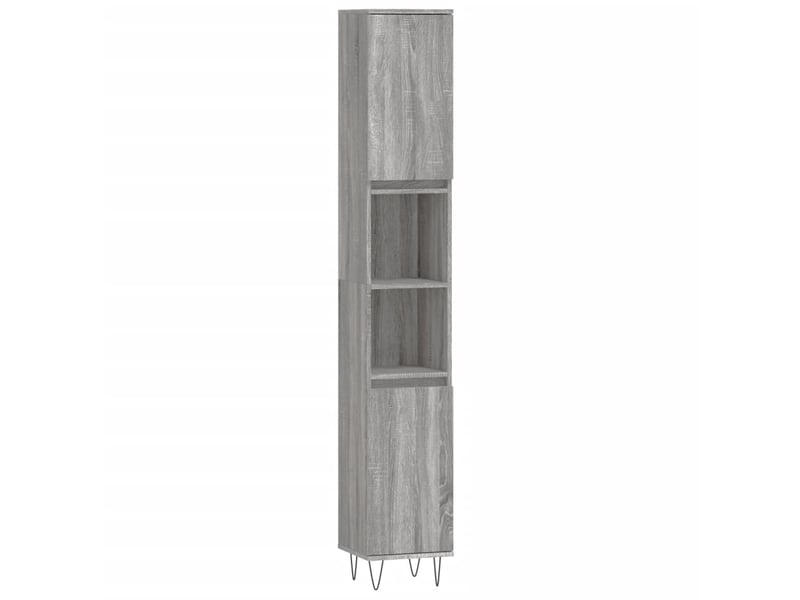 Ensemble de meubles de salle de bain 3 pcs sonoma gris cf63814 - Conforama C