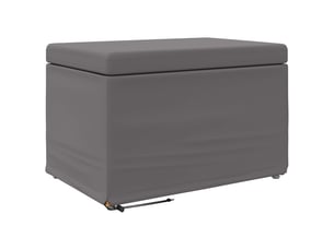 Tabouret bas, ottoman gris 61x41x40 cm