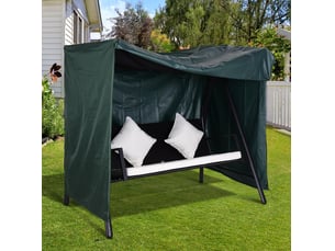 Housse de protection pour balançoire de jardin 205 x 124 x 164 cm vert foncé, polyester imperméable