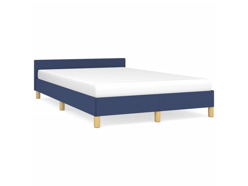  Lit double- lit adulte -  cadre de lit sans matelas bleu 120x190 cm tissu  - Conforama A