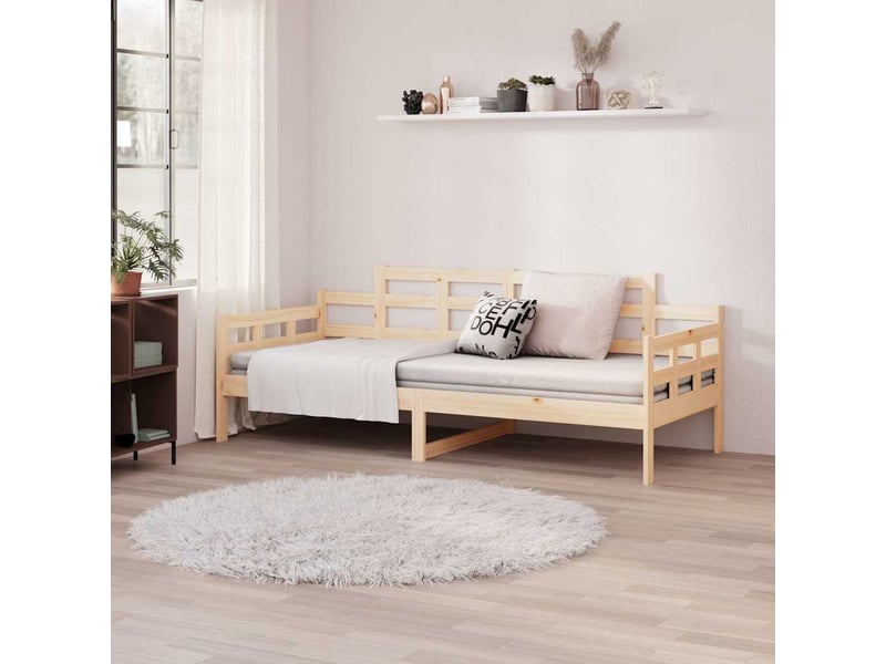  Lit simple- lit adulte -  lit de jour sans matelas bois de pin massif 80x200 cm  - Conforama C