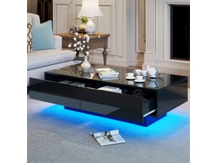 Table basse coloris noir <strong>PEXCHO</strong> <strong></strong>