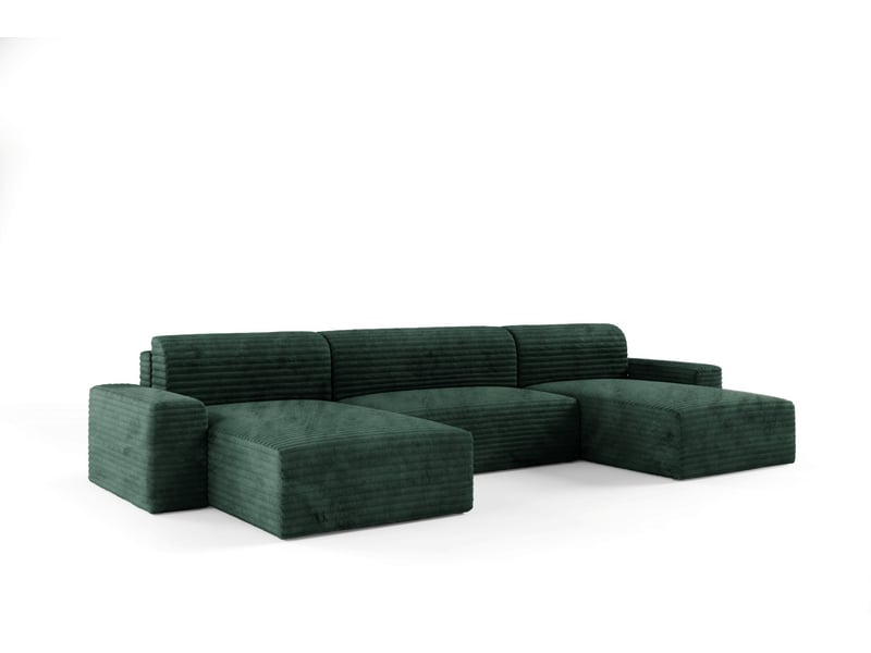  Canapé d’angle coco u avec fonction de couchage couleur : tilia 39  - Conforama C