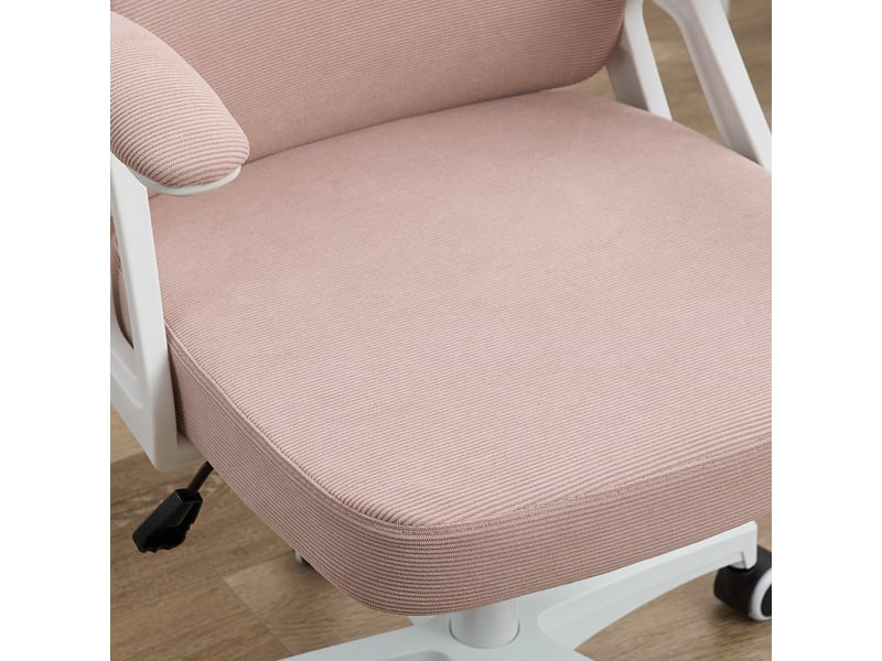  Chaise de bureau ergonomique en maille avec support lombaire et appui-tête réglables, accoudoirs pliables  - Conforama W