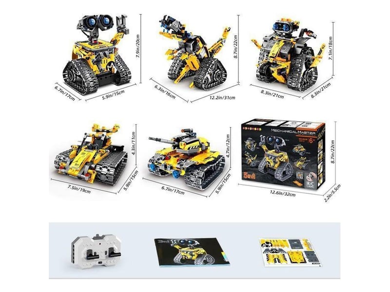  Robot technic rc 3 en 1 520 pieces avec telecommande 2,4 ghz et application ios  - Conforama B