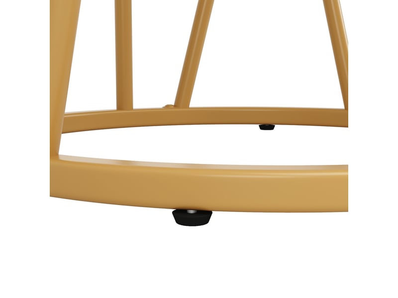 Table à manger ronde 80x80, plateau mdf marbré luxueux table de cuisine, design élégant, pieds dorés, structure métal robuste - Conforama D
