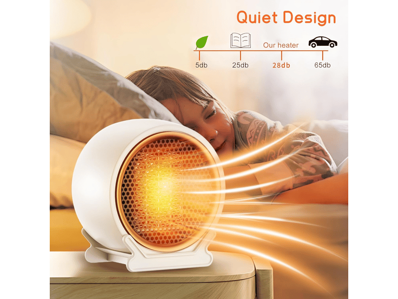  Chauffage électrique, 1200w ptc portable chauffage electrique, chauffage rapide 2s, faible consommation, protection contre la surchauffe, blanc  - Conforama C