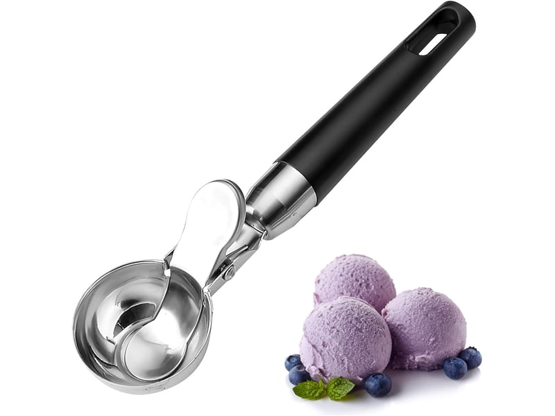 Cuillère à glace avec éjecteur, cuillère à glace 304 en acier inoxydable, cuillère à crème glacée réutilisable ice cream scoop - Conforama A