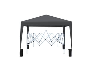 Tonnelle pliante 3 x 3 m noire avec 4 parois, sacs de lestage et protection uv 50+ pour jardin et fêtes