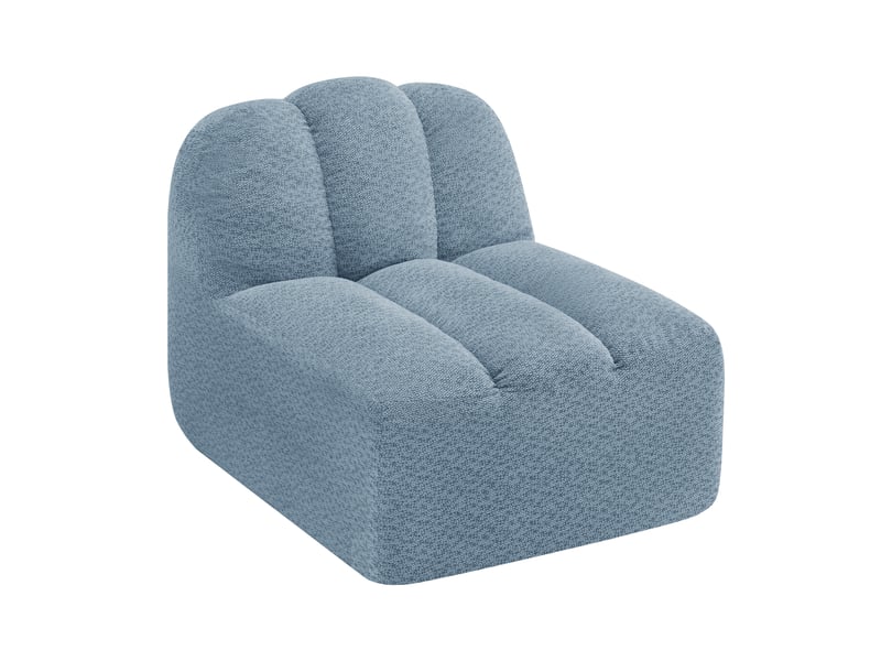  Canapé sans accoudoirs brravo bleu en fleece granuleux, assise moelleuse  - Conforama D