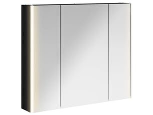 Armoire miroir salle de bain, meuble de rangement chêne noir 83.5x15.5x70 cm