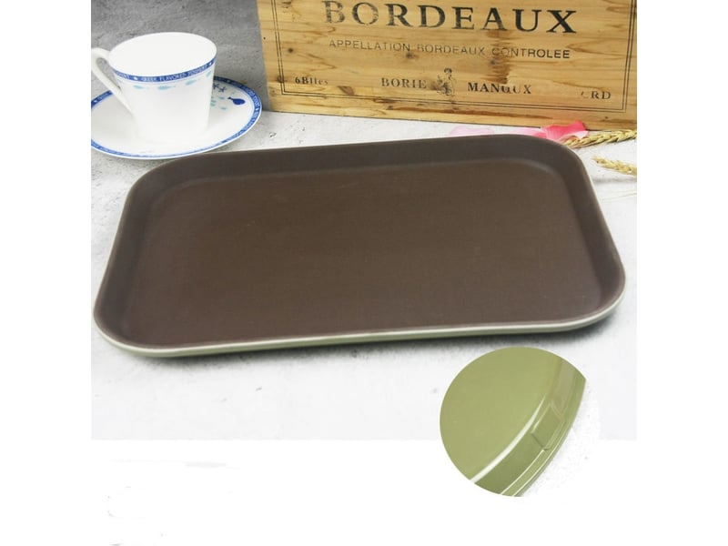  Plateau alimentaire antidérapant en acier, rectangulaire, 40 x 30 cm  - Conforama E