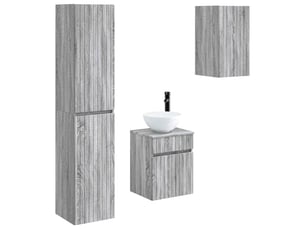 Ensemble de mobilier de salle de bain 3 pc sonoma gris cf64424