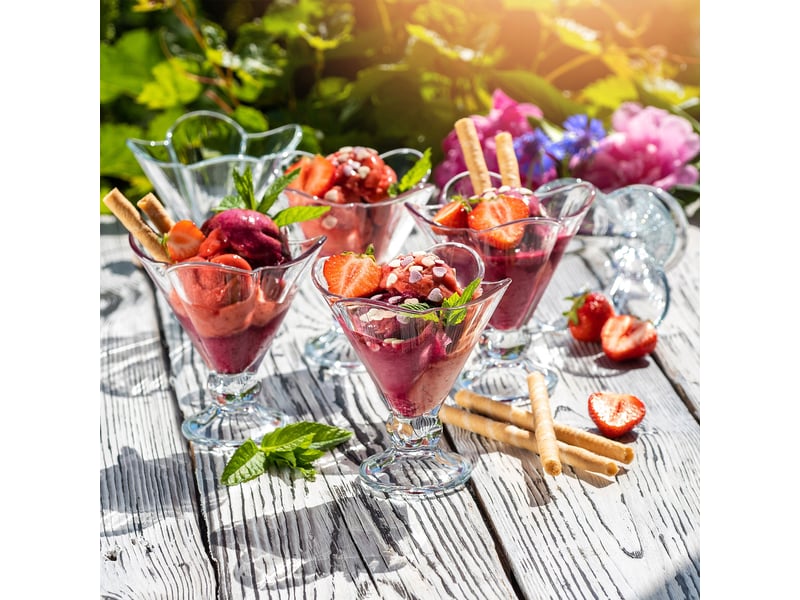Kadax coupes à glace desserts coupes en verre 6 pcs 200 ml  - Conforama C