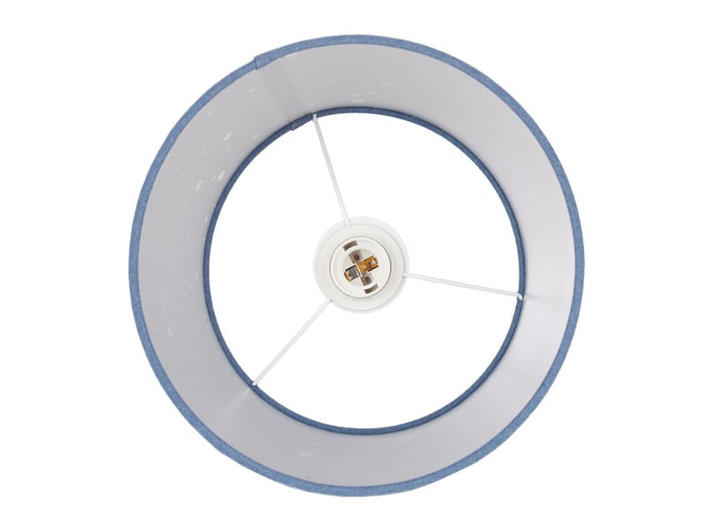  Lampe à suspension abat-jour rond décoratif enfants 122 x 27 cm ambiance étoilée en tissu blanc 13_0007133  - Conforama E