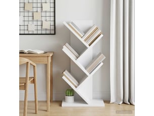Étagère à livres, étagère de rangement en forme d'arbre 4 niveaux 30 x 18 x 60 cm shl5977