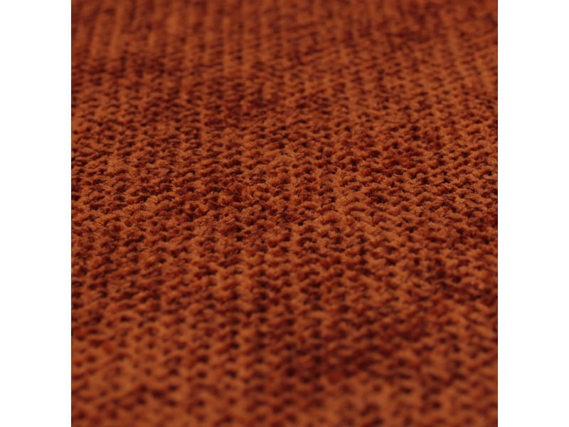  Lot de 2 chaises de salle à manger pivotantes à 180° avec retour automatique et protections de sol réglables tissu chenille brun rouge et fer 04_0009418  - Conforama C