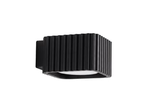 Applique riff noire gx53 aluminium moderne 6x10x12cm