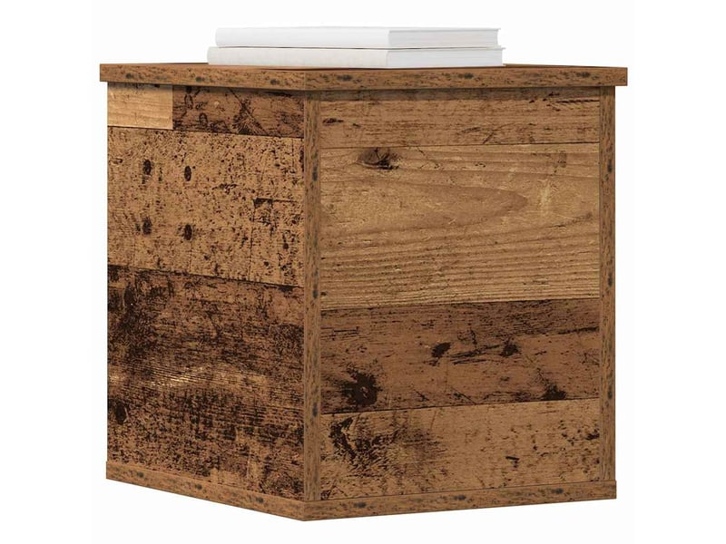 Boîte de rangement, coffre de rangement bois ancien 30x35x35 cm  - Conforama C