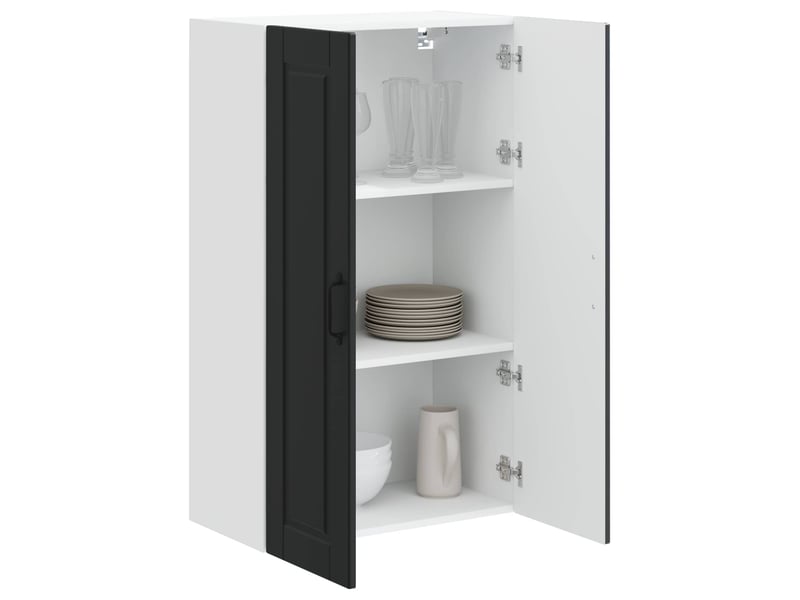 Meuble mural de cuisine, armoire de cuisine noir 60x31x100cm bois d'ingénierie shl3576 - Conforama C