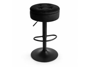 tabouret de bar assise réglable en hauteur <strong>STILVORA</strong> - noir hauteur d'assise 60.5 cm vendu A l'unité