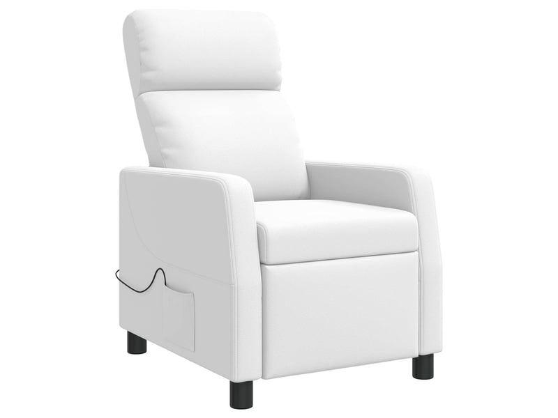  Vidaxl fauteuil de massage inclinable blanc simili cuir  - Conforama E