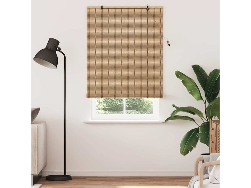 Store enrouleur - rideau enrouleur nature 120 x 220 cm bambou  - Conforama C