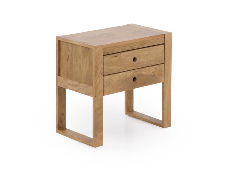  Table de chevet à 1 tiroir en bois massif de manguier  - Conforama A