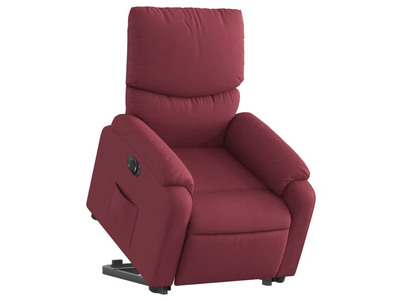  Fauteuil de bureau, fauteuil inclinable électrique rouge bordeaux tissu shl6647  - Conforama C