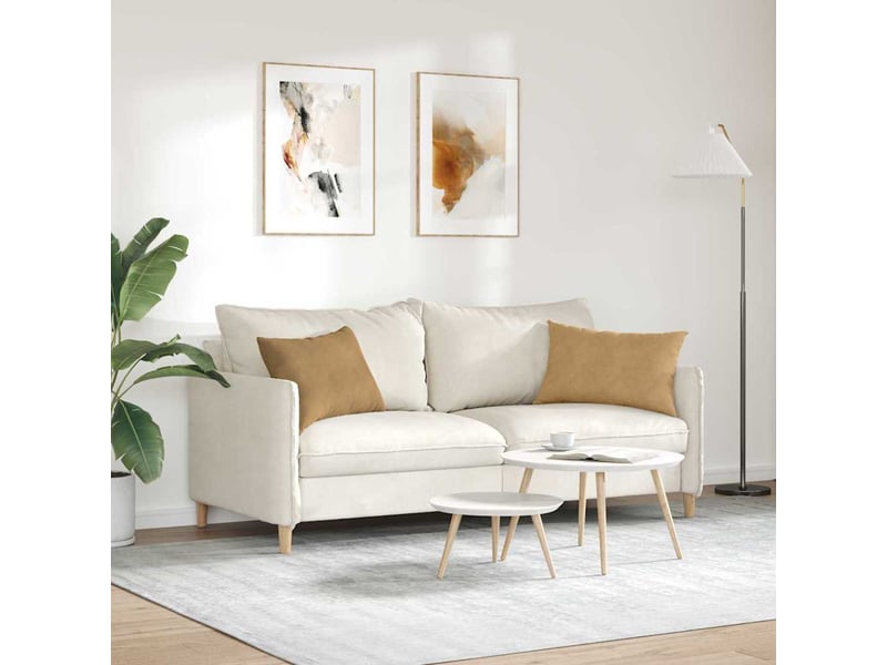 Lot de 2 coussins de canapé, coussins décoratifs marron 60 x 40 cm cf59128 - Conforama D