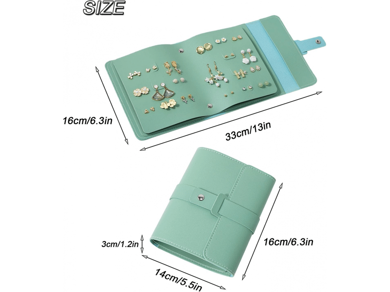  Rangement pour boucles d'oreilles pratiques petit livre sacs de rangement d'oreilles boîte à bijoux organisateur de bijoux étui presentoir  - Conforama B
